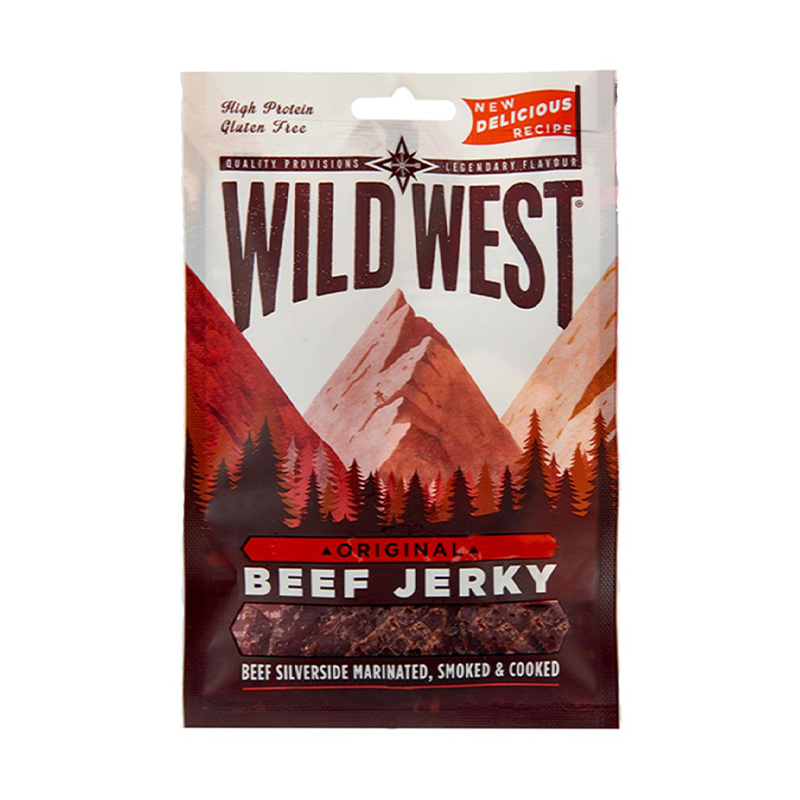Wild west beef jerky - carne di manzo secca gusto originale 25 g