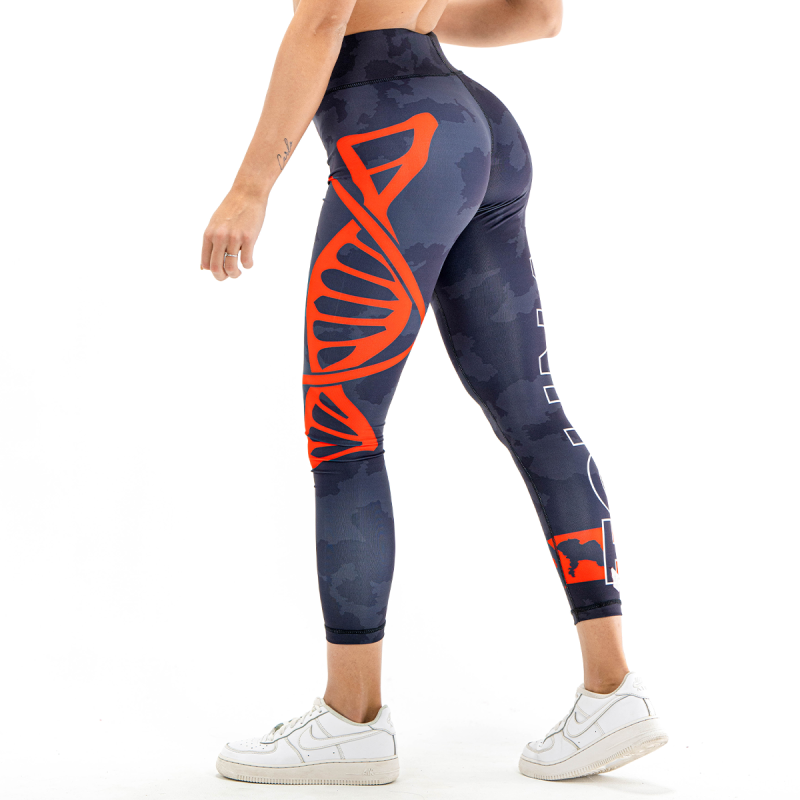 Leggings black camo donna