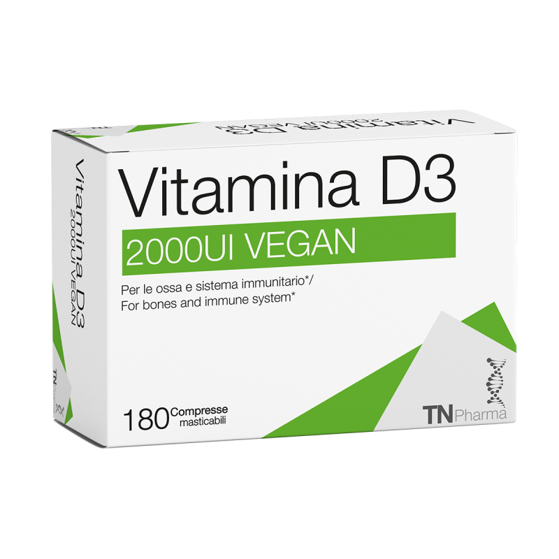 Vitamina D3 2000UI Vegan 180 tbl masticabili