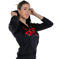 Felpa Zip Official Donna Nera