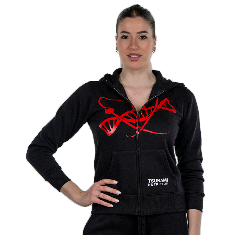 Felpa Zip Official Donna Nera
