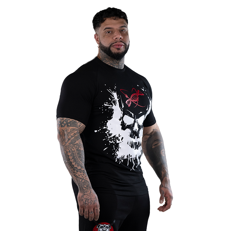 T-shirt Skull nera
