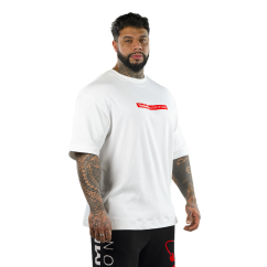 T-shirt Box Logo Oversize Tsunami Uomo Bianco