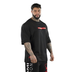 T-shirt Box Logo Oversize Tsunami Uomo Nero