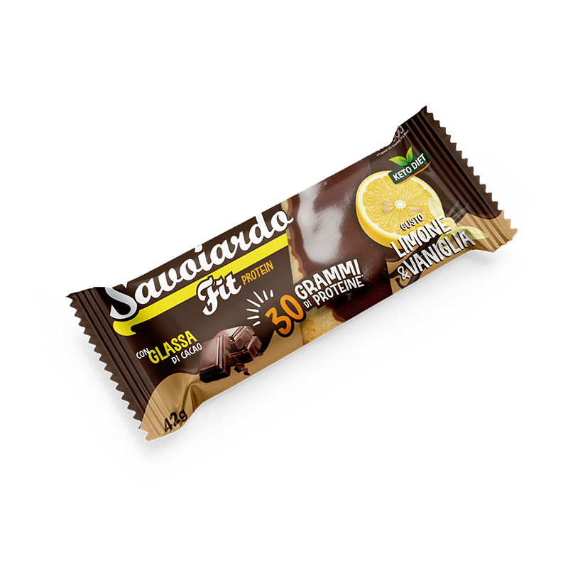 Savoiardo Glassato al Cacao Fit Protein 42 g - BOX DA 10 PZ