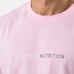 T-shirt Oversize Manica Lunga Tsunami Rosa