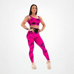Leggings Seamless Donna Tie...