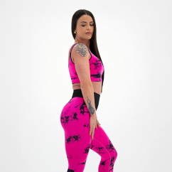 Top Donna Seamless Tie Dye Fucsia