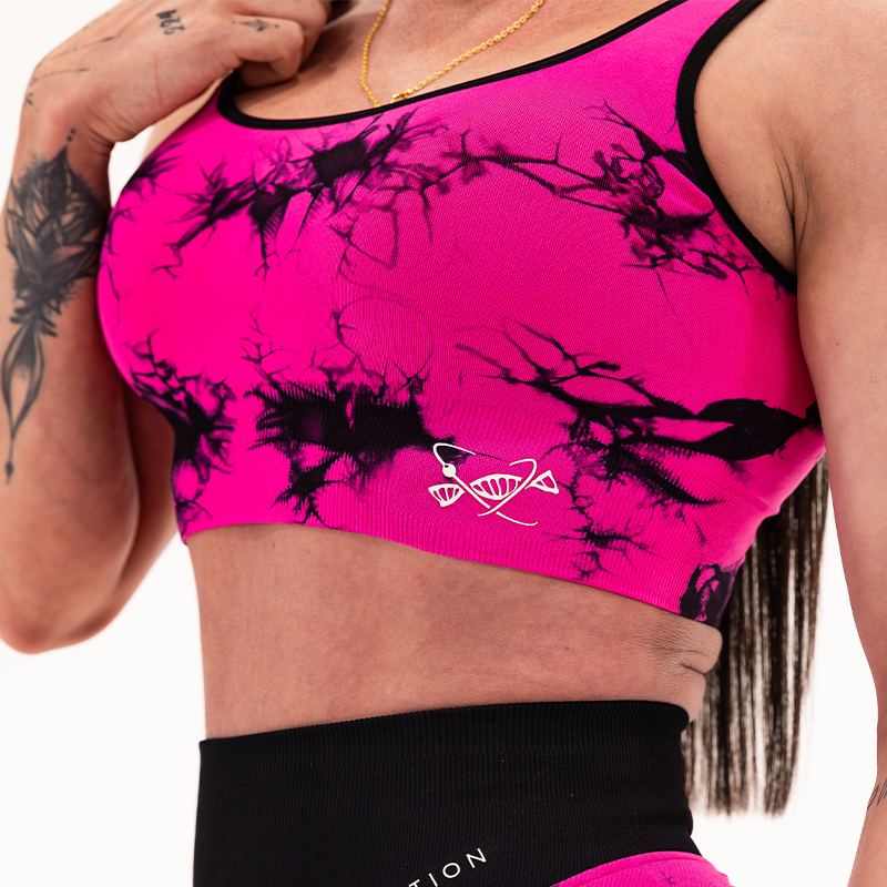 Top Donna Seamless Tie Dye Fucsia