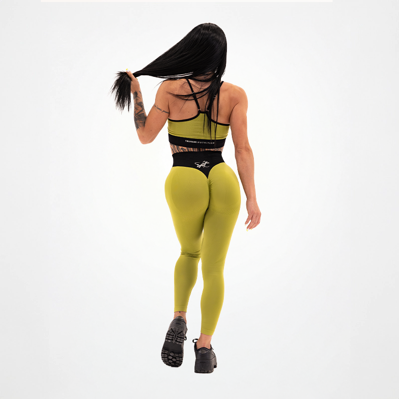 Leggings Seamless Donna Verde Militare