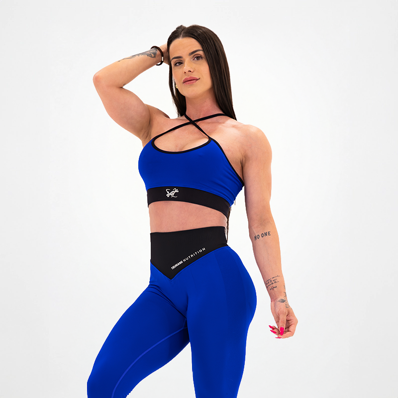Top Donna Seamless Blu