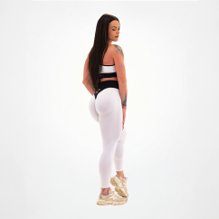 Leggings Seamless Donna Grigio Fluo