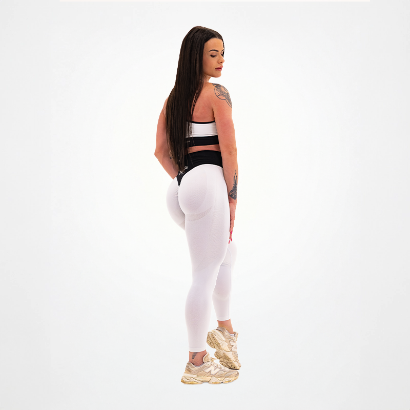 Leggings Seamless Donna Grigio Fluo
