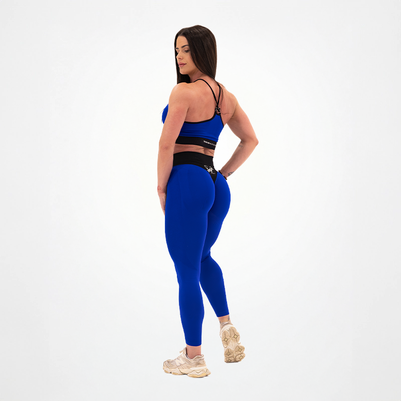 Leggings Seamless Donna Blu