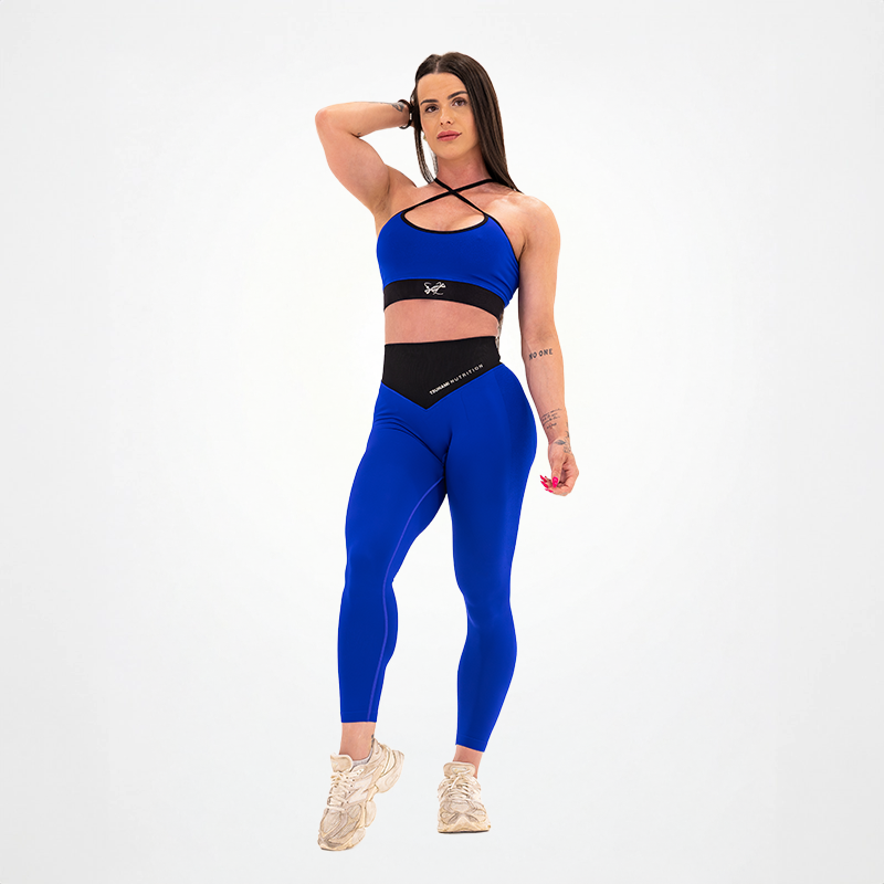 Leggings Seamless Donna Blu