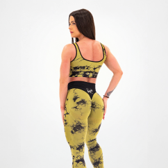 Top Donna Seamless Tie Dye Verde Militare