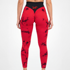 Leggings Seamless Donna Tie Dye Rosso