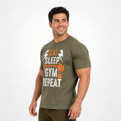 T-Shirt Oversize Vintage "EAT-SLEEP-GYM-REPEAT"