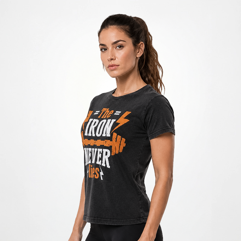 T-Shirt Vintage "THE IRON NEVER LIES"