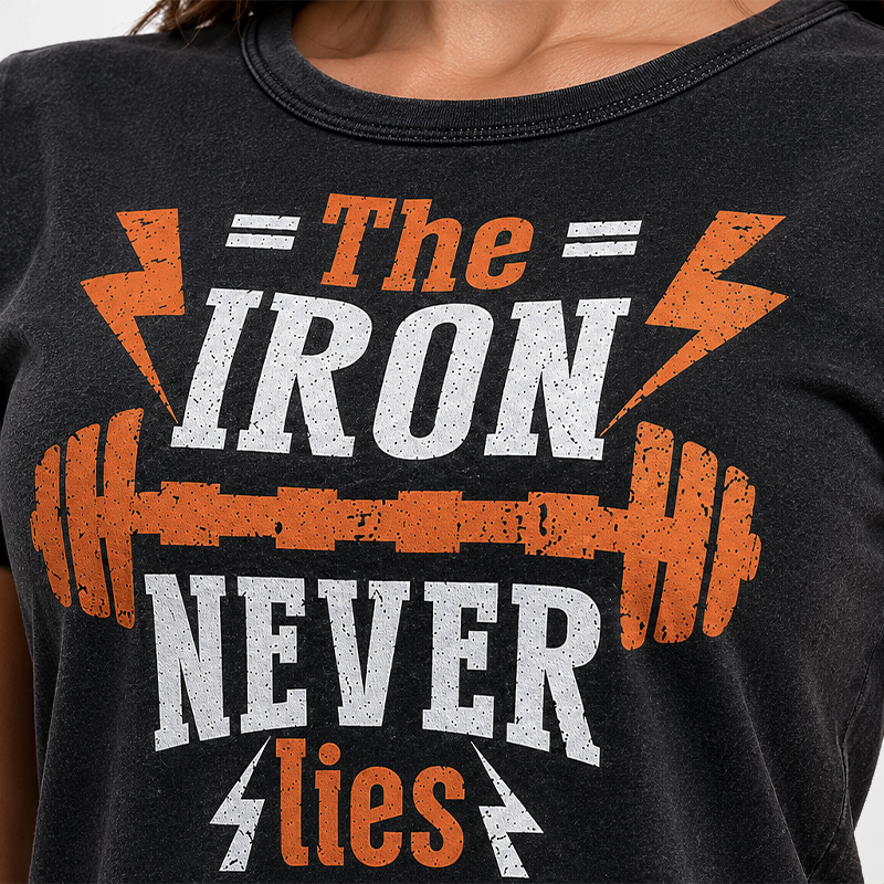 T-Shirt Vintage "THE IRON NEVER LIES"