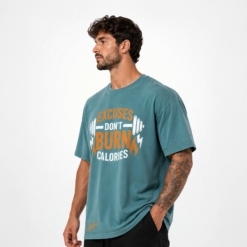 T-Shirt Vintage "EXCUSES DON'T BURN CALORIES"