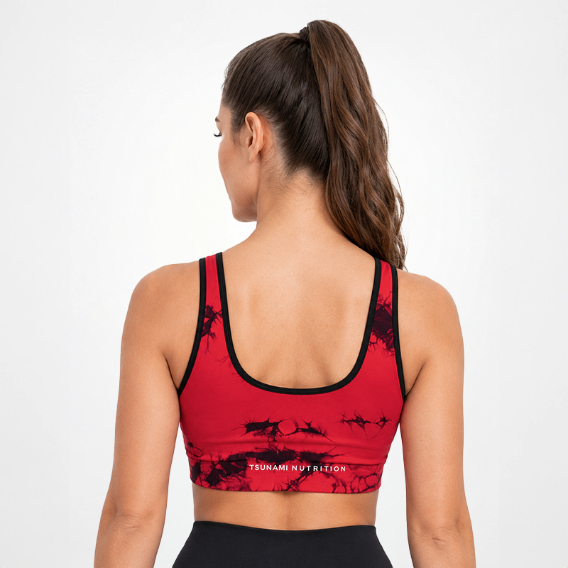 Top Donna Seamless Tie Dye Rosso