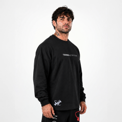 T-shirt Oversize manica lunga Tsunami Nera