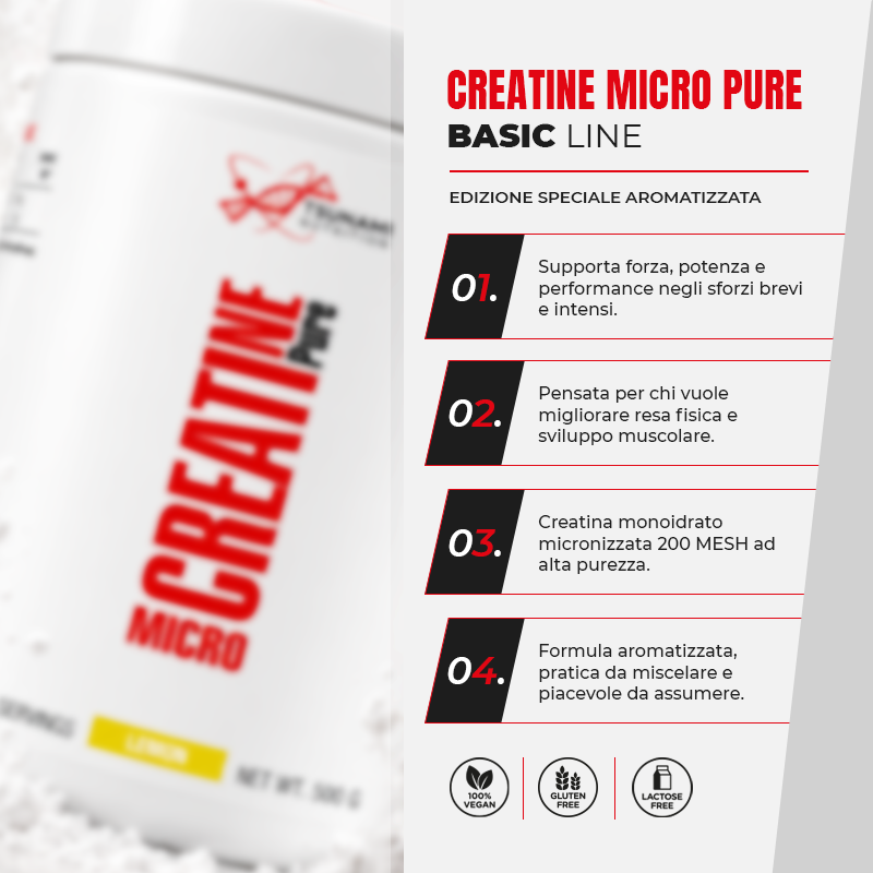Creatine Micro Pure Aromatizzata 500 g - Special edition