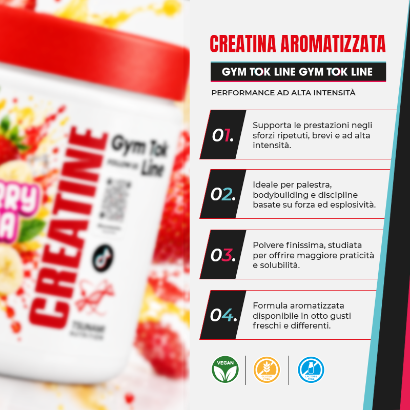 Creatina Aromatizzata Gym Tok Line - Limited Edition 200 g