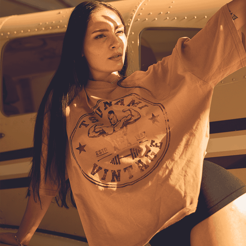 T-Shirt Oversize Tsunami Vintage Double Biceps