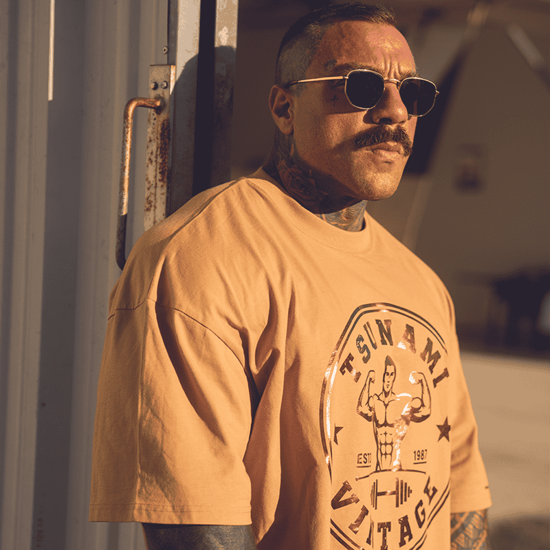 T-Shirt Oversize Tsunami Vintage Double Biceps