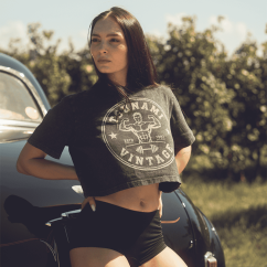 Crop Top Woman Tsunami Vintage Double Biceps