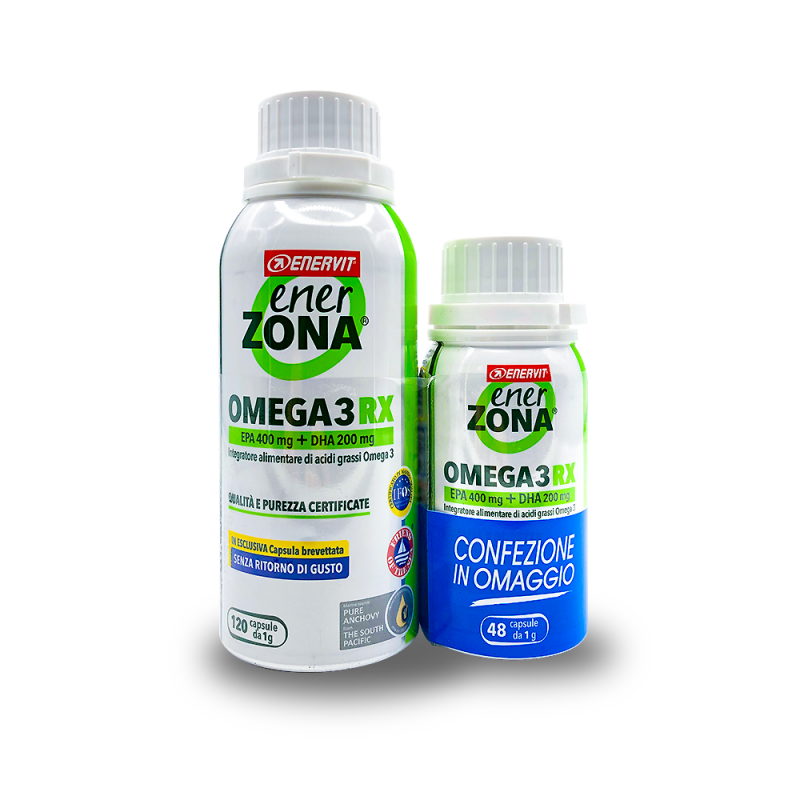 Enerzona OMEGA 3 RX 120 cps da 1 gr con confezione in regalo 48 cps